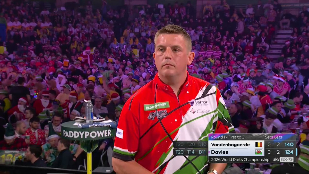 The opening set on debut ✅ It's a dream start for David Davies as he takes the opening set 3-2. 📺 #WCDarts | R1
