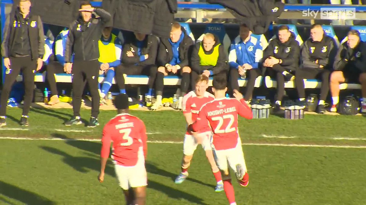 Swindon's Joe Snowdon strikes a 35-yard half volley against Bristol Rovers! 😰