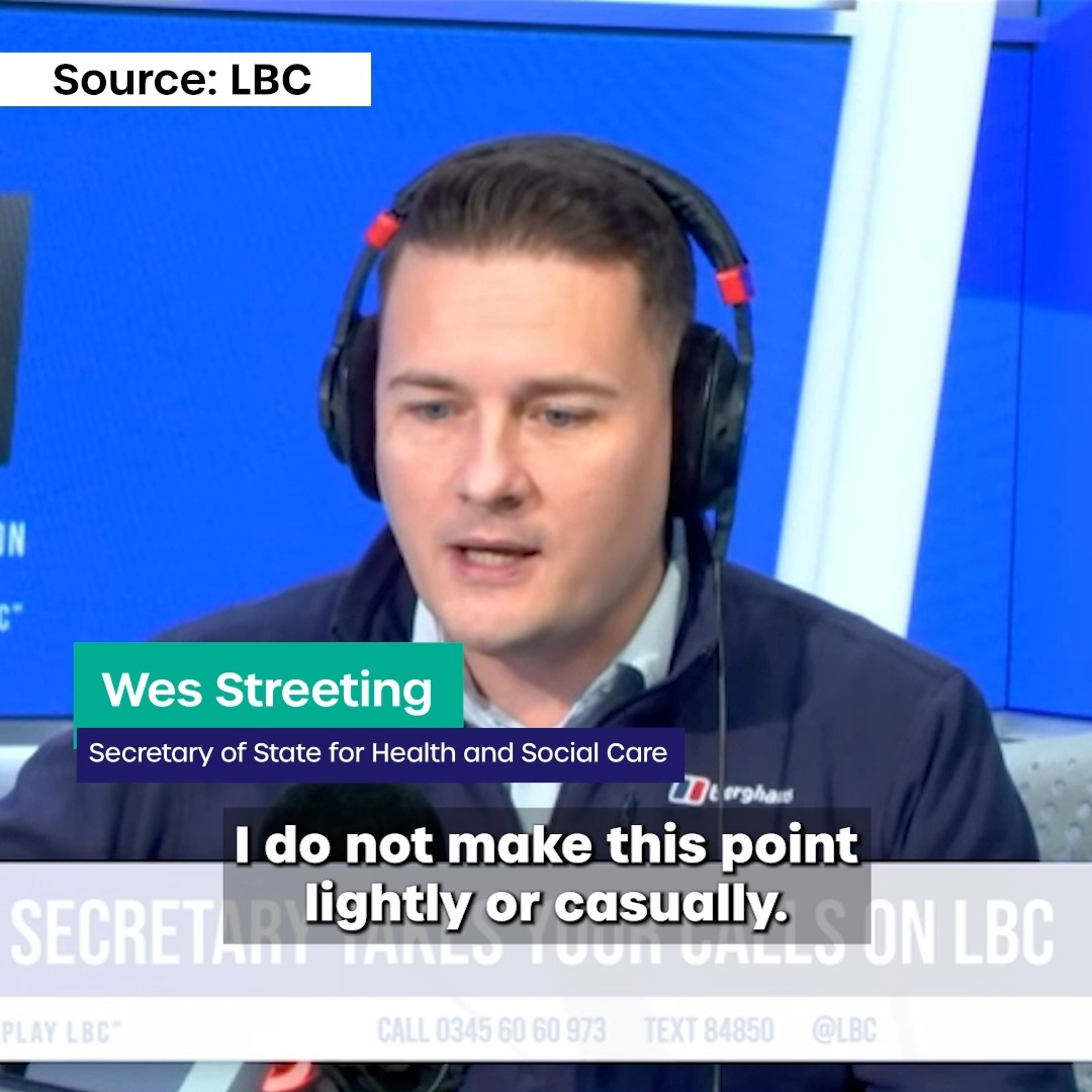 "I urge doctors, please vote for this offer, end these strikes, and let's try and start 2026 with a fresh start." @WesStreeting talks on LBC about why voting YES to the deal is so important ahead of Christmas 👇