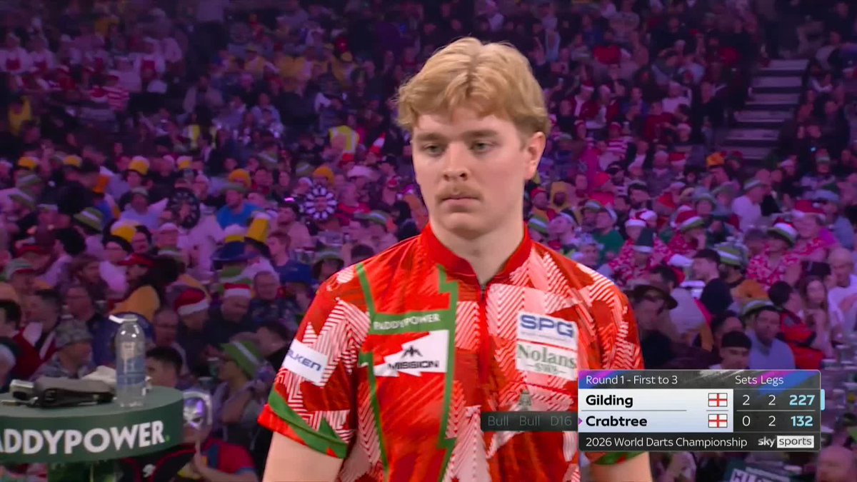 CRABTREE BACK IN IT!! Huge from Crabtree as he holds his nerve to get his first set on the board on debut. Can he claw Gilding back? 📺 #WCDarts | R1