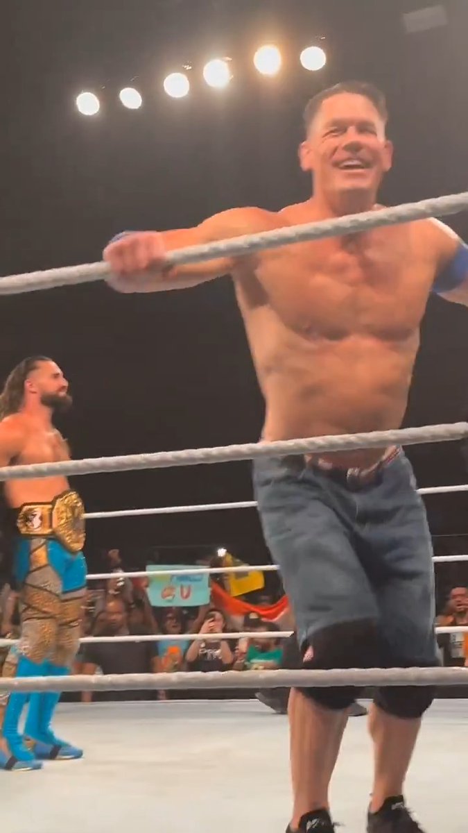 When John Cena danced to Seth Rollins' chant in India! 😄 #WWESuperstarSpectacle #ThankYouCena