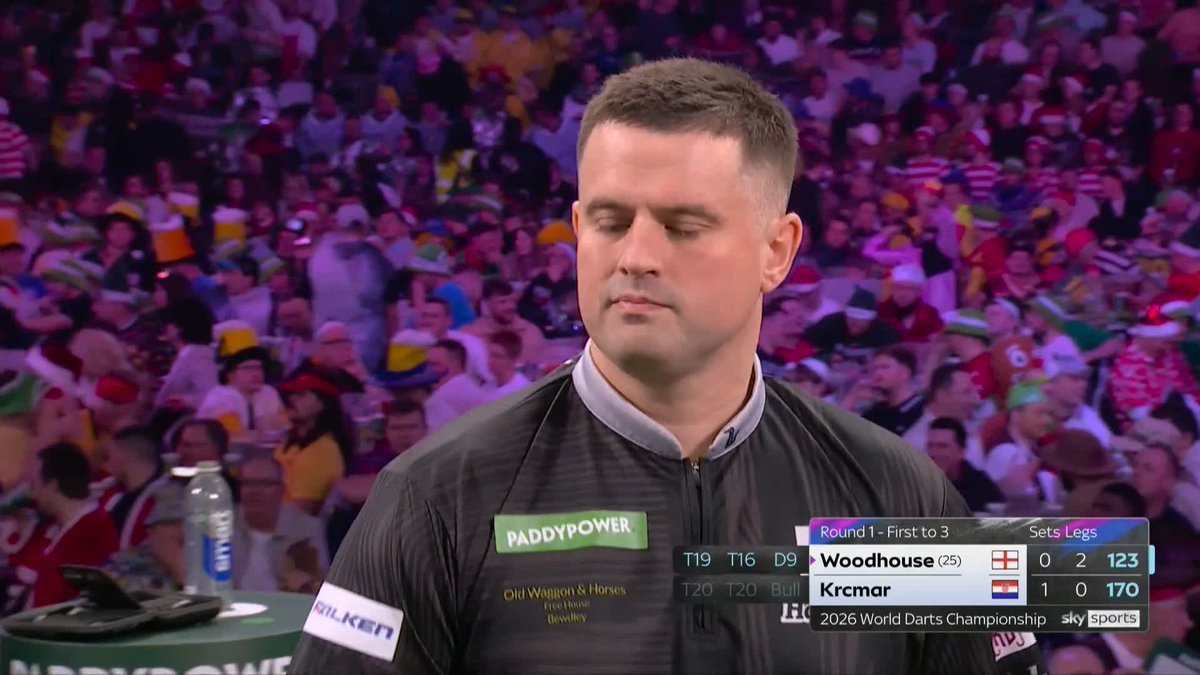 WOODHOUSE BITES BACK! The first set was stolen from underneath him, but Woodhouse responds to level this match at 1-1. 📺 #WCDarts | R1