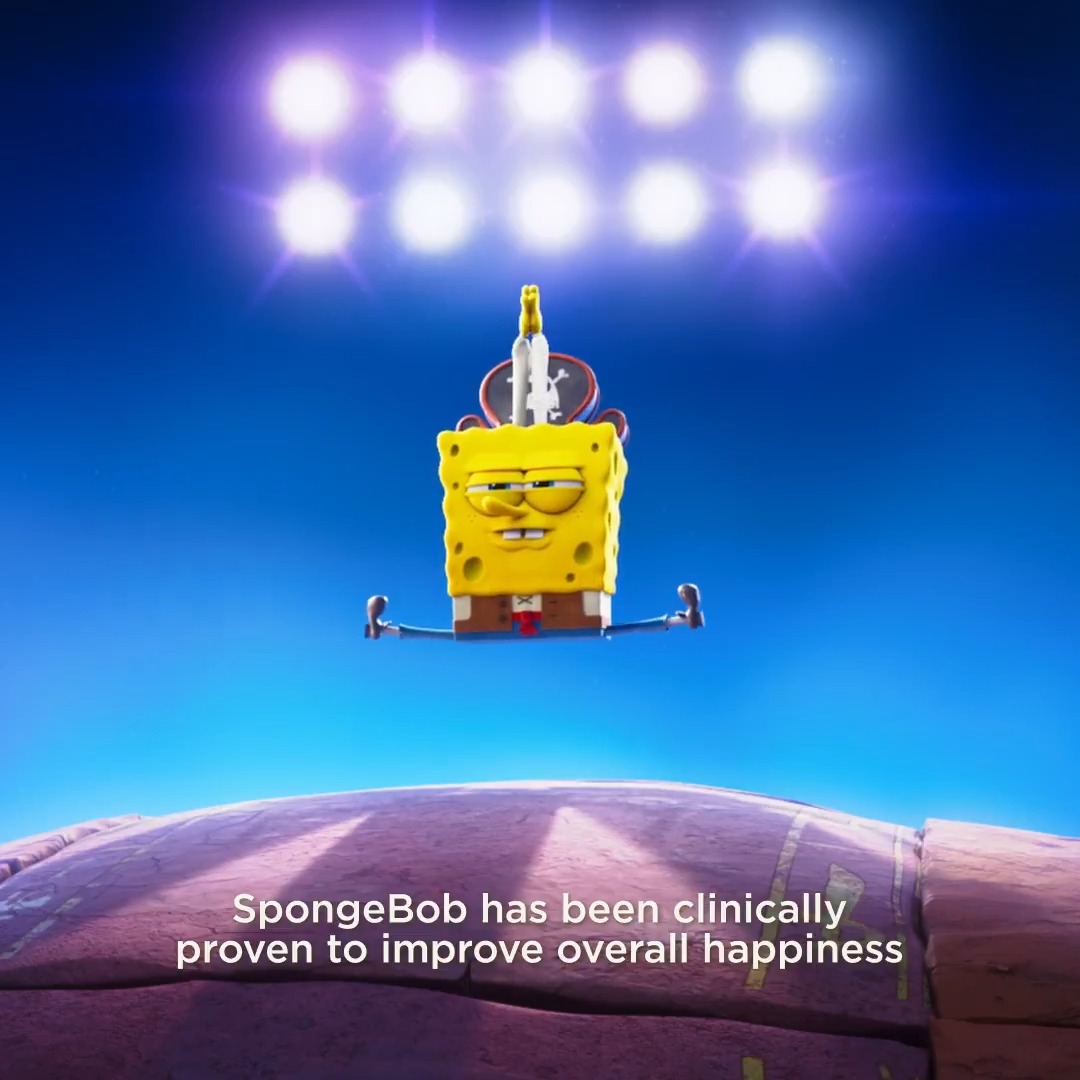 The #SpongeBobMovie 🧽 has been clinically proven to improve overall happiness. Spread holiday cheer 🎁: