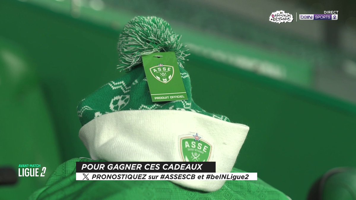[🎁CONCOURS] ⚽️ #Ligue2BKT 💚 On vous gâte avant Noël avec l'AS Saint-Étienne ! 🎄 Tentez de remporter toute la panoplie des Verts via les #ASSESCB et #beINLigue2 en commentaires ! 👉 Follow beIN SPORTS pour jouer
