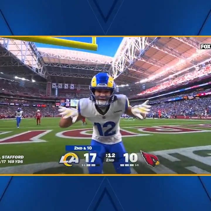 Wide receiver Puka Nacua was named NFC player of the week. On "Game Time with Coach McVay," @ABC7Curt asks the Rams coach for insight on Nacua's first multi-touchdown game of his career. Watch "Game Time with Coach McVay" - Tonight at 11:45 on ABC7.