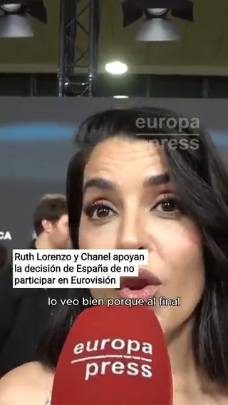 Ruth Lorenzo y Chanel apoyan la decisión de España de no participar en Eurovisión 🗨️ "Lo que defiende el festival de la canción son los derechos humanos" 🗨️ "Siempre voy a apoyar a la delegación de mi país"