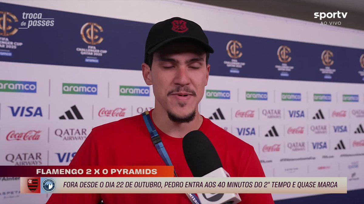 "Não é fácil estar de fora. Era uma lesão de seis semanas e eu pude recuperar em três semanas e meia. Tô apto, tô disponível para a final" Pedro falou sobre seu retorno aos campos durante a Copa Intercontinental e detalhou sua situação. #CopaIntercontinental #Flamengo