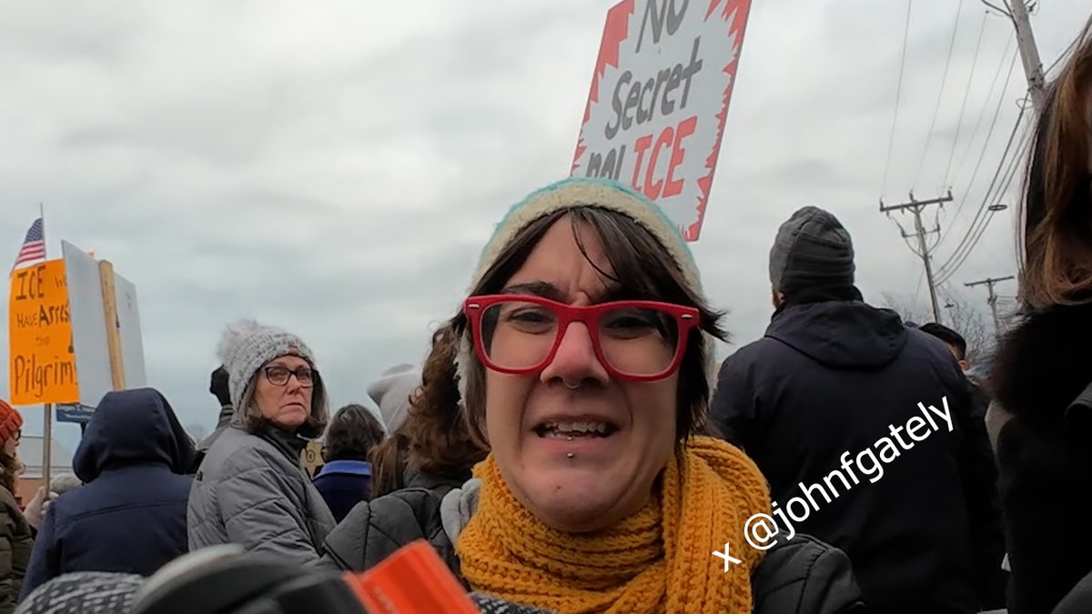 WHO, EXACTLY, ARE THE SECRET POLICE? I just came back from the pro-invasion rally at the Plymouth Sheriff's Dept where a woman took a swing at me with a heavy metal tripod as she ordered me to "stop talking" #mapoli