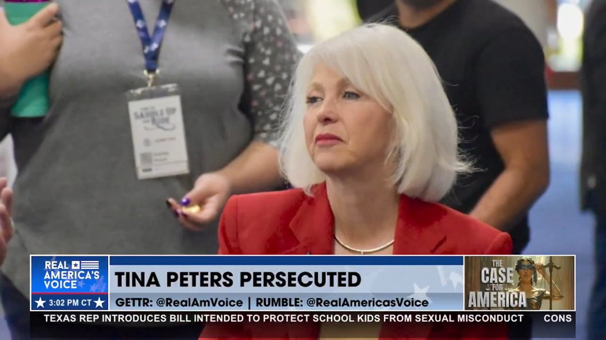 FED JUDGE RULES TINA PETERS "MUST STAY IN PRISON" WHILE APPEALING CASE "Since that ruling, that decision, Tina Peters has been attacked...a woman that never belonged there now facing violence." @condemnedUSA