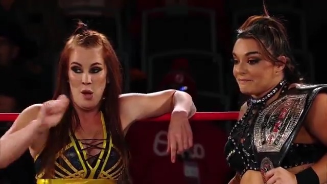 .Madison Rayne and #ROH Women’s Pure Champion The Virtuosa giving “we are staying out of that mess” energy. 👀 Watch the fallout from #ROHFinalBattle on ROH TV!