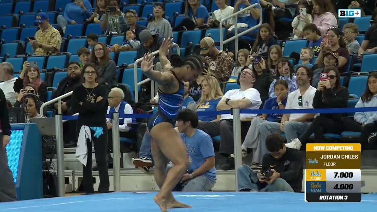 Performing her Prince routine for the last time, Jordan Chiles gets another point for #TeamJolly!
