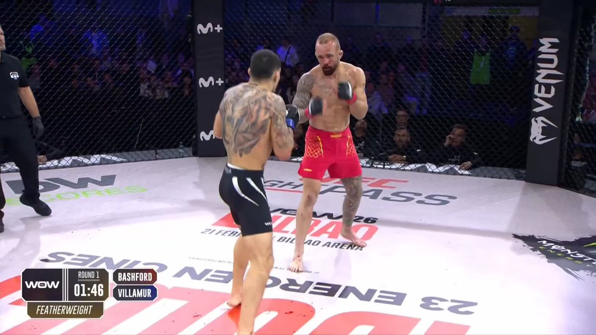 BOOM!!! 💥💥 Theo Bashford by KNOCKOUT! [ #WOWFC25 | LIVE on UFC Fight Pass ]