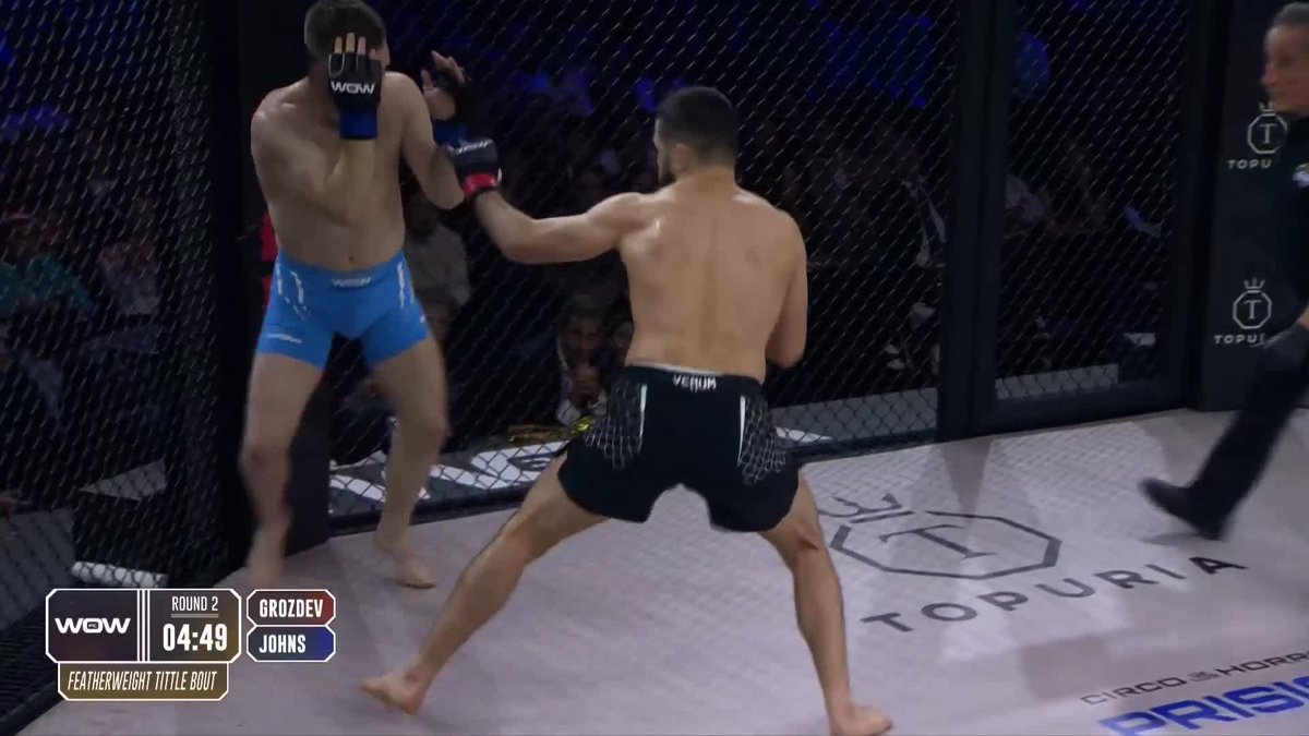 Huge scalp for Nikolay Grozdev. Brett Johns is a veteran European champion. Grozdev stopped him early in the second after a really good opening round from Johns.