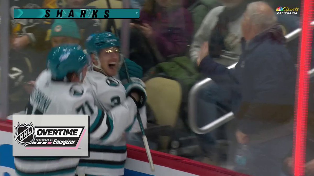 The San Jose Sharks complete the comeback in Energizer overtime!!! 🦈