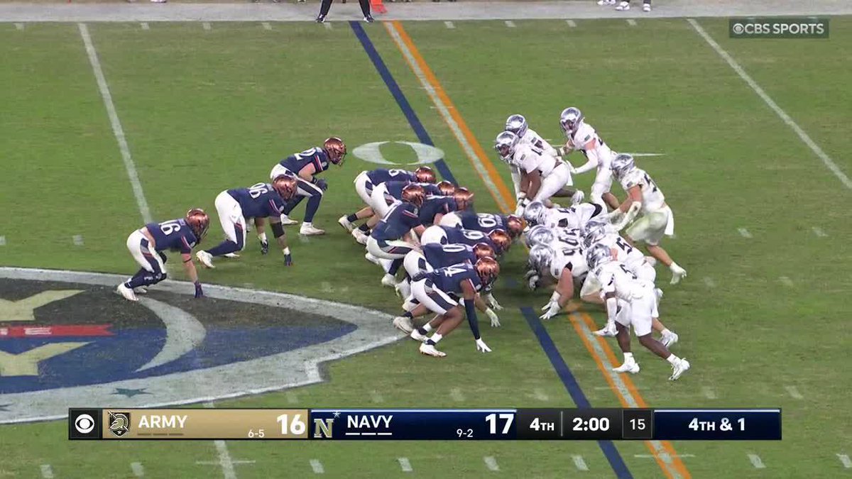 Navy picks up the first down and the celebration is on.