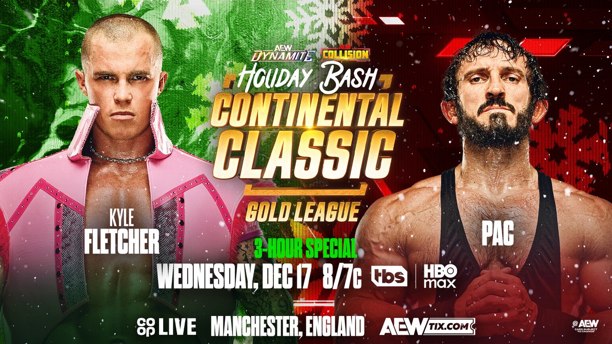 .“The Protostar” Kyle Fletcher fights for redemption, but BASTARD plans to crush that dream in the Continental Classic: Gold League! Watch #AEWCollision on TNT &amp; HBO Max