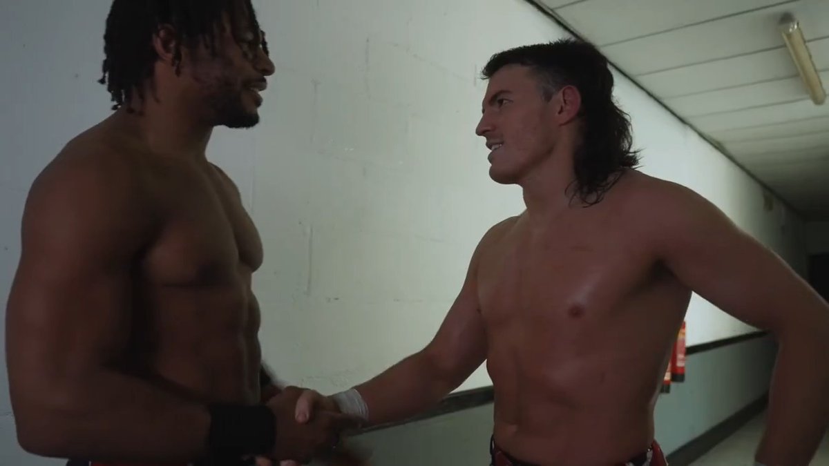 "Anytime we step into that ring, it's magic!" EXCLUSIVE: Kevin Knight ケビン・ナイト & Speedball Mike Bailey regroup after an INCREDIBLE Continental Classic match!