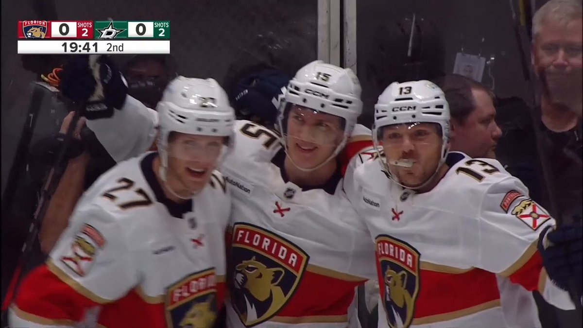 That didn't take long ⌛️ The Florida Panthers are up by one 19 seconds into the second period!