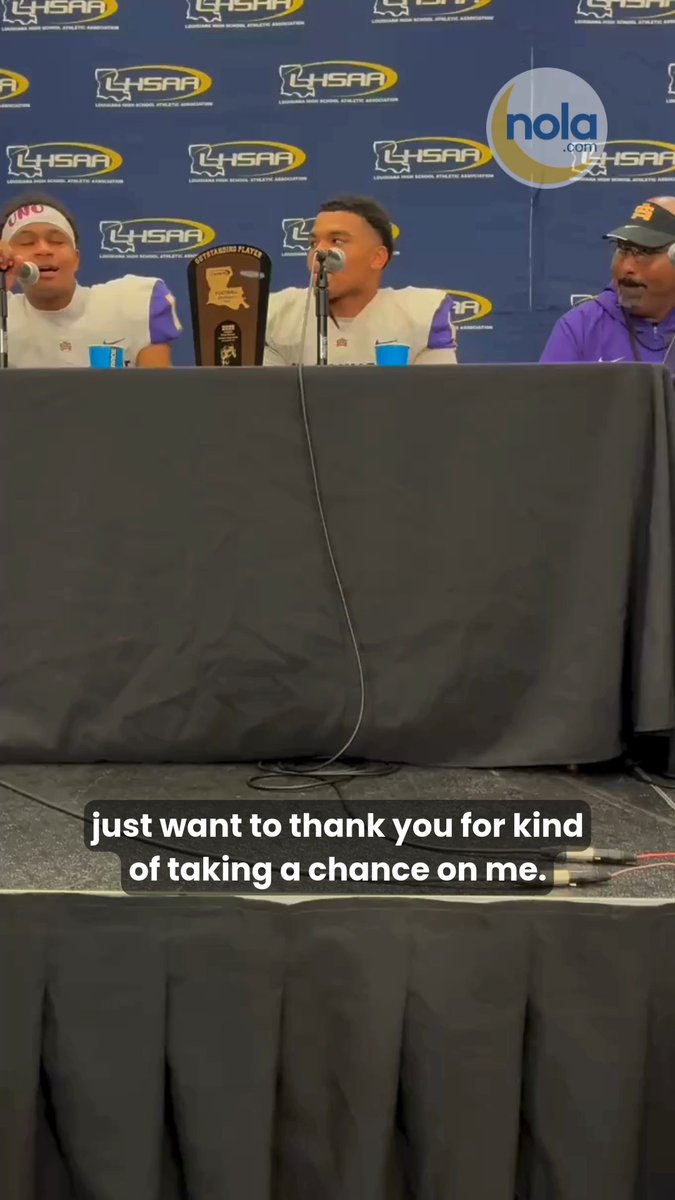 After falling in the Division I select state championship game, St. Augustine senior QB Vashaun Coulon and coach Robert Valdez reflected on their season. The team was defeated 42-14 by the defending champs Edna Karr.