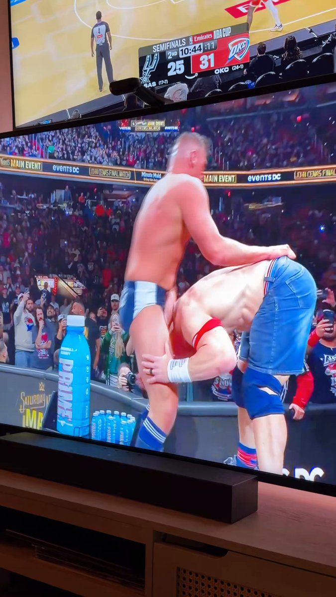 No big deal just chris long photobombing in John Cena’s last match | WWE