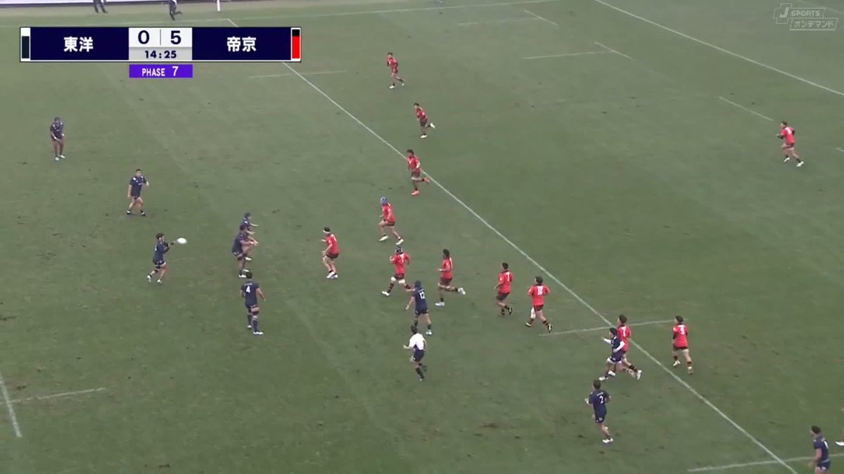 / たちまち逆転! \ 東洋大学のキックパスからチャンスを作り 池渕紅志郎選手がトライ!ゴールも決まり逆転!✨ 🏉全国大学選手権 25/26 3回戦 #東洋大学 🆚 #帝京大学 📺J SPORTSオンデマンドでLIVE配信中