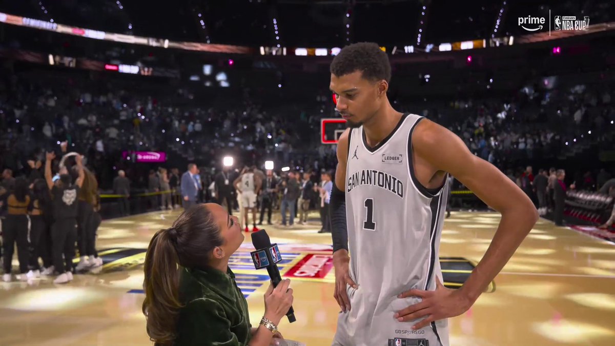 "I knew I had limited minutes, so I had to make the most out of it." Wemby tells Cassidy Hubbarth beating a team like the Thunder is not easy.