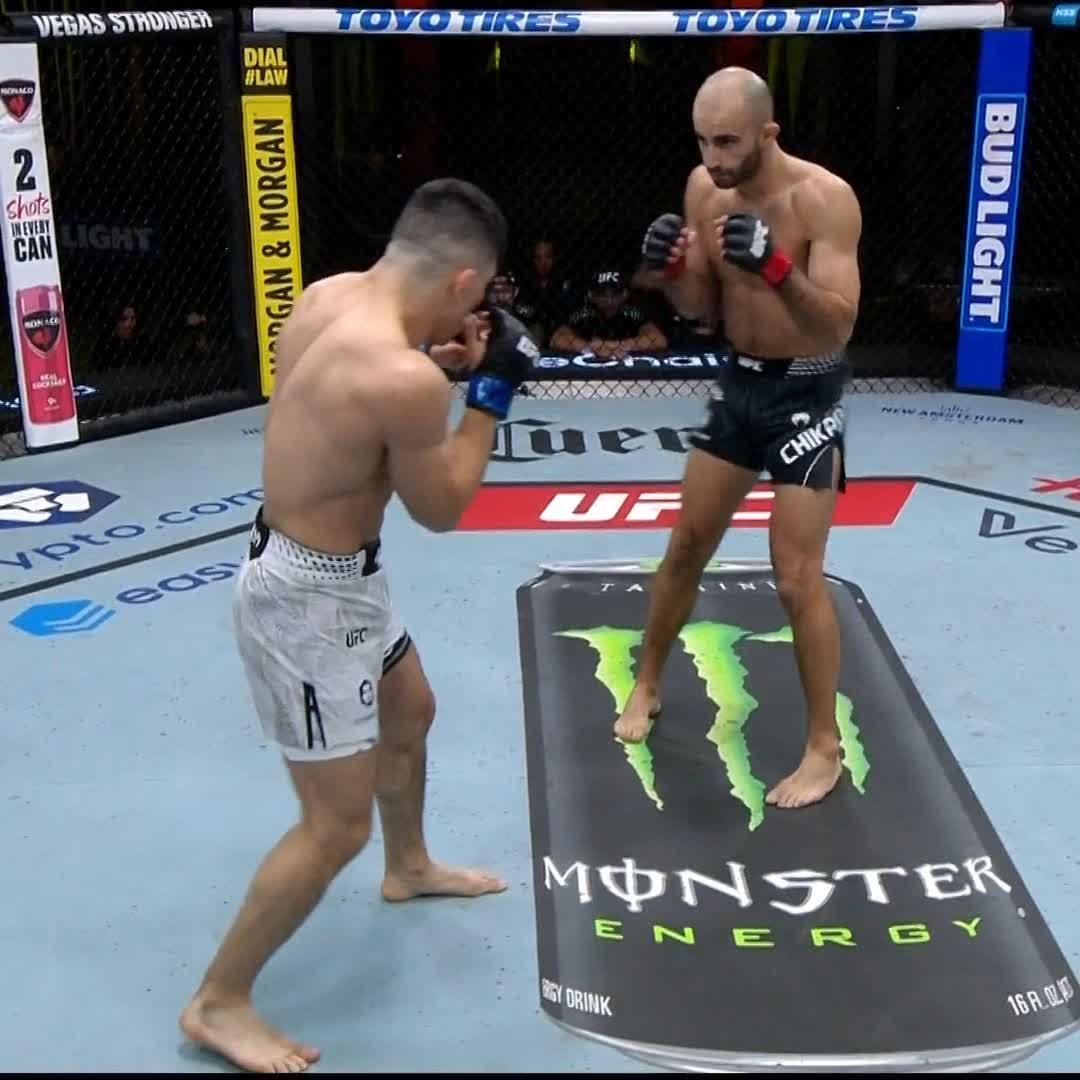 Veamos lo que causó el corte en la pierna de Giga Chikadze 😯 #UFCVegas112
