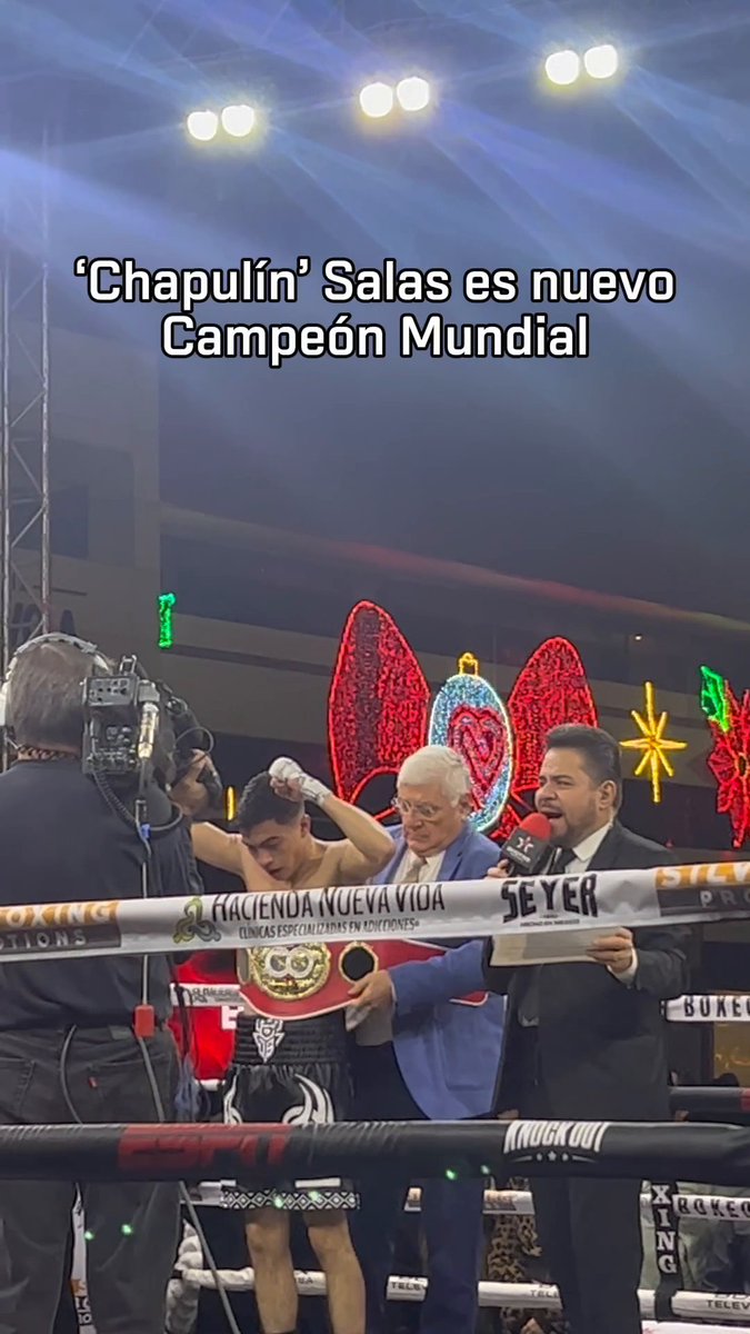 ¡MÉXICO TIENE NUEVO CAMPEÓN MUNDIAL! 🥊🔥 🇲🇽 'Chapulín’ Salas gana por KOT7 al sudafricano, y México celebra.