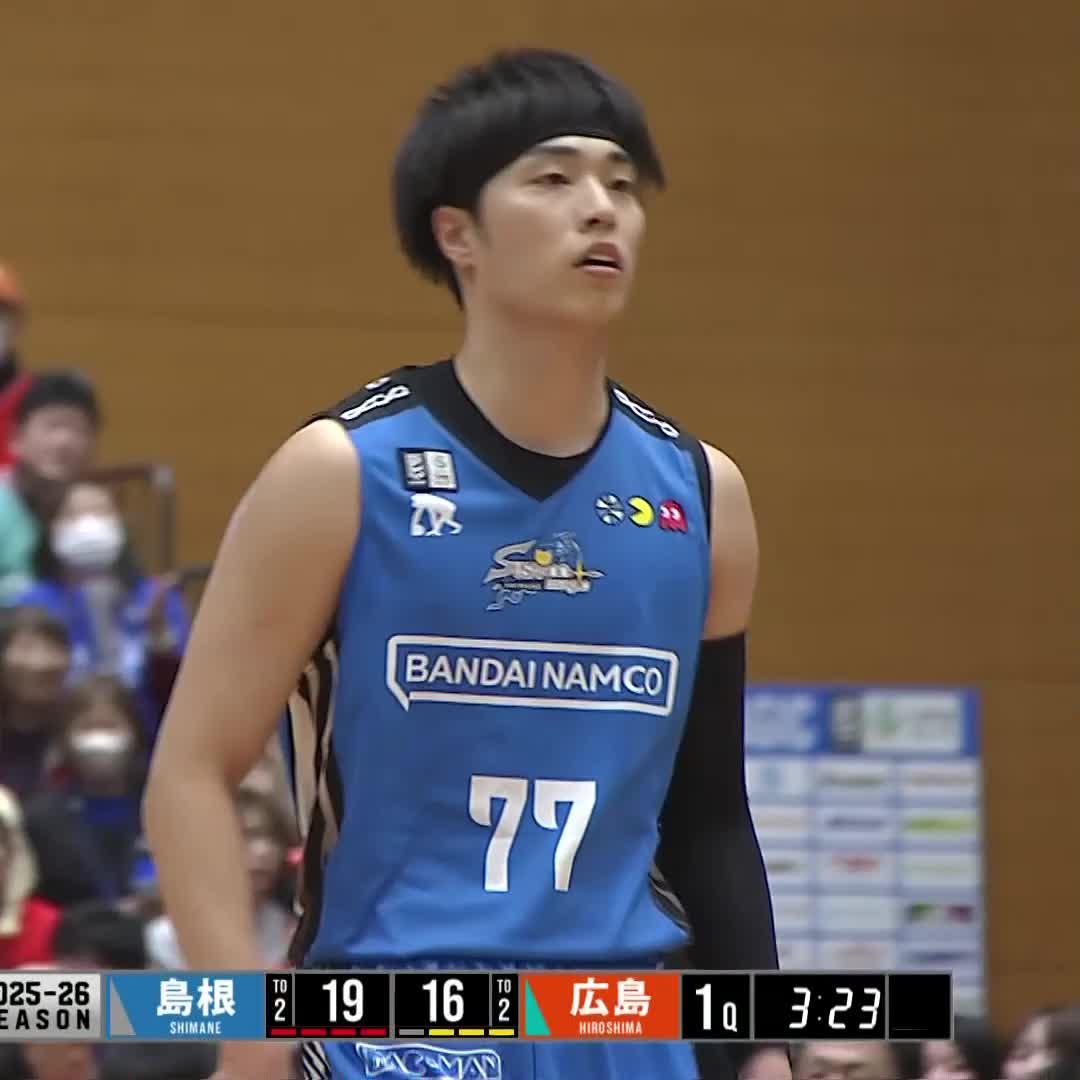 岡田侑大、無双状態！！！ 試合開始6分で5本のスリーを100%で沈める！ 岡田侑大 YUTA OKADA 島根スサノオマジック #Bリーグ #りそなグループ
