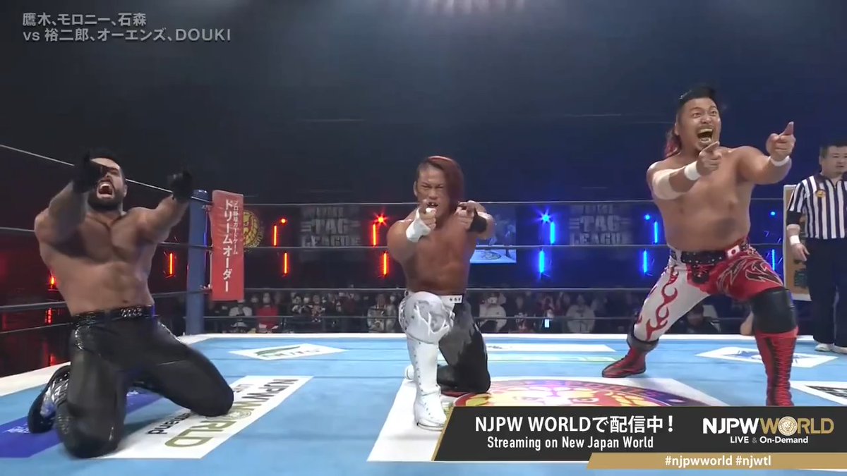 .鷹木 信悟(SHINGO TAKAGI) &amp; Drilla Moloney &amp; 石森太二 "🫵🫵🫵" From the profile URL #NJPW #njpwworld #njwtl