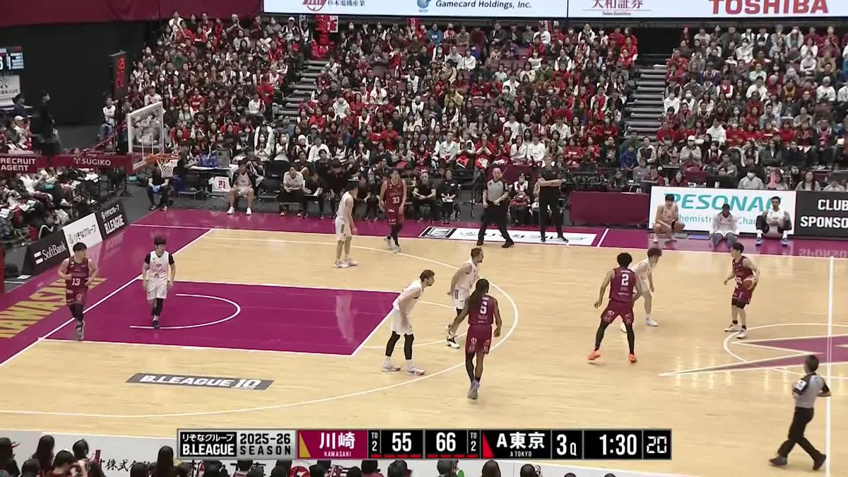 岡田大河のノールックパスから伊久江ロイ英輝のダブルクラッチ! 12/14(日) 川崎 vs A東京 バスケットLIVE でライブ配信中📱
