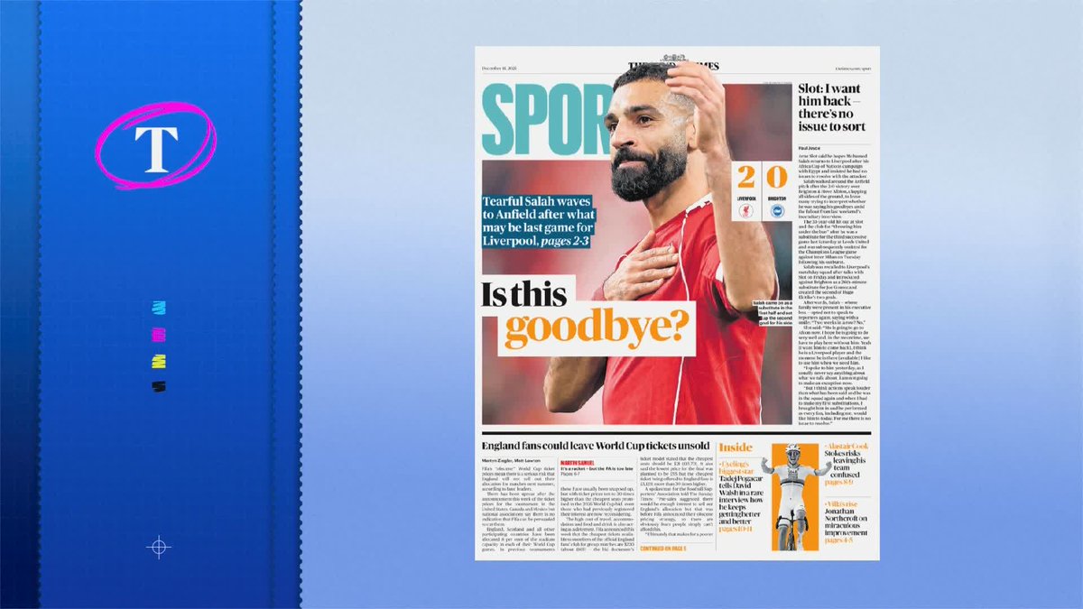 "My instinct and feeling is that this is goodbye" 👋 The Sunday Times' Sam Dean believes Mohamed Salah's substitute appearance against Brighton was the Egyptian's last game in a Liverpool shirt.