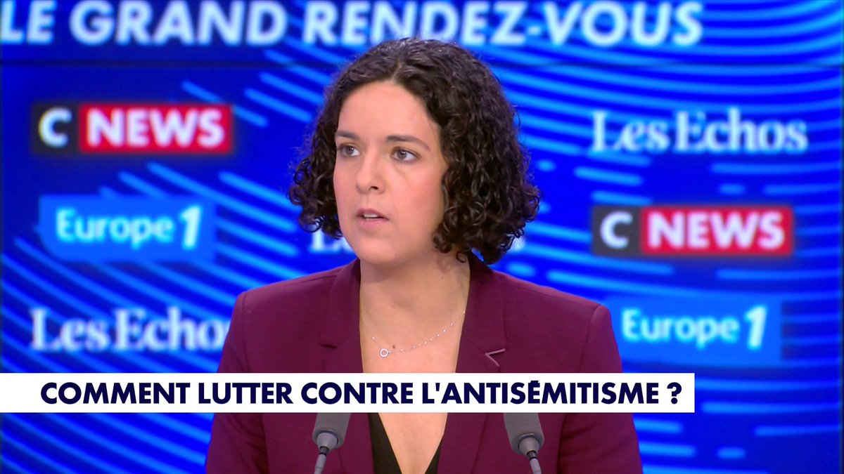 «L'antisémitisme est encore trop présent dans notre société», d'après Manon Aubry, la députée européenne LFI. Elle était invitée dans #LeGrandRDV.