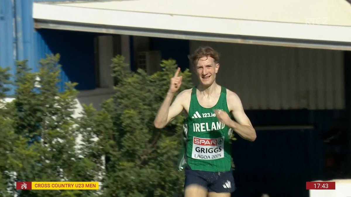 Yes!! After going so close before, Nick Griggs is the U23 European Cross Country Champion! 🥇🇮🇪 Live coverage on RTÉ2 and RTÉ Player #RTESport