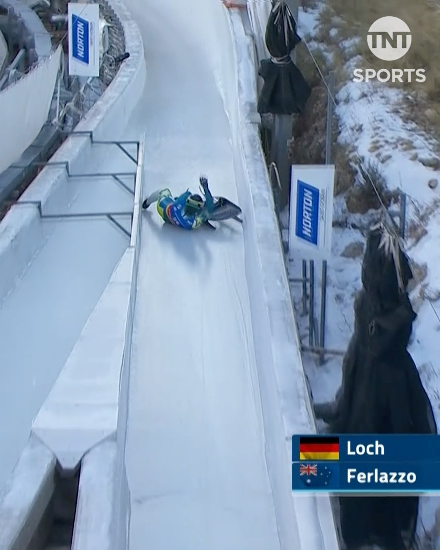 Wow, terrifying! How on earth do you crash in the luge and still finish the run!? 😳💥