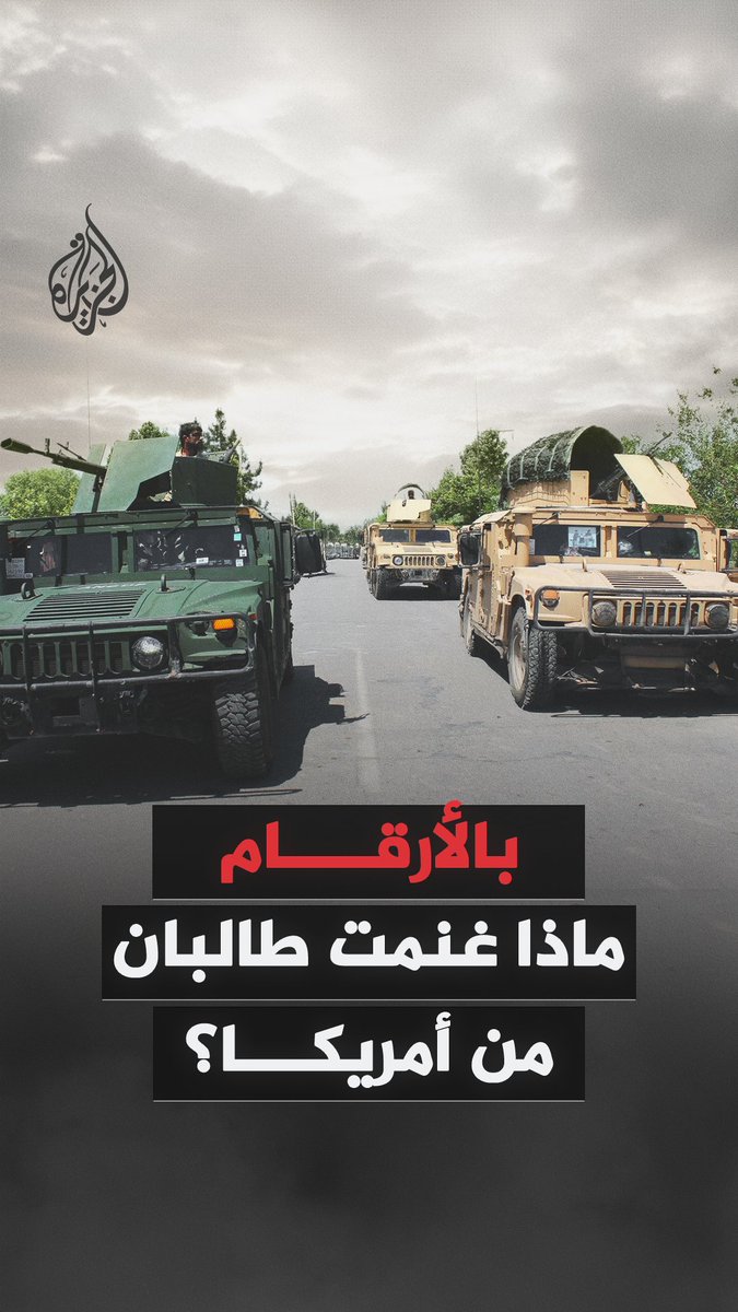 وثيقة سرية تكشف حجم الترسانة الأمريكية لدى طالبان.. أرقام صادمة خلفها الانسحاب #شاهد الفيلم كاملا على منصات #الجزيرة الرقمية: