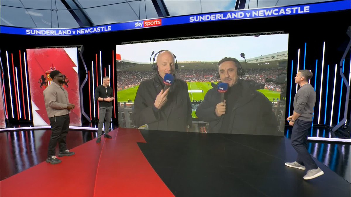 "It's the rowdiest, most boisterous prawn sandwich brigade I've ever seen in my life" 🔊 Peter Drury and Gary Neville preview Sunderland vs Newcastle ⚔️