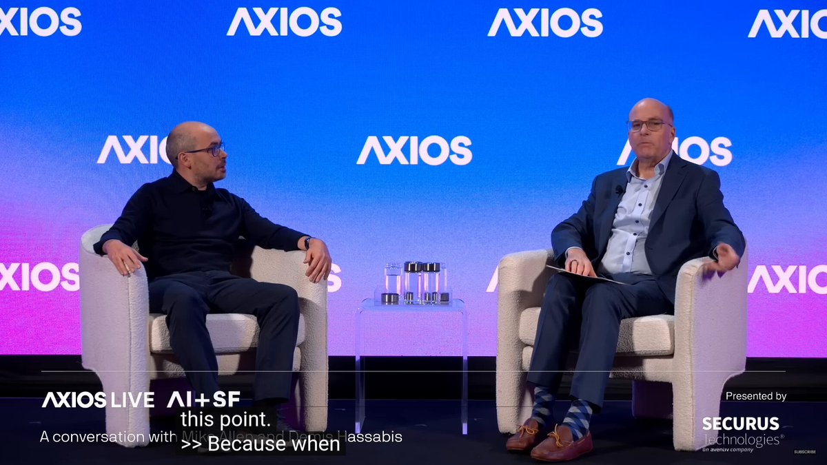 🇨🇳 Compared to China "Algorithmically, I think the West still has an edge. I think none of the Chinese models or companies have shown that they can innovate on algorithmically something completely new thats beyond the state of the art. They have been very good at following the current state of the art." ~ Google DeepMind’s Demis Hassabis. From Axios YT channel ( link in comment)