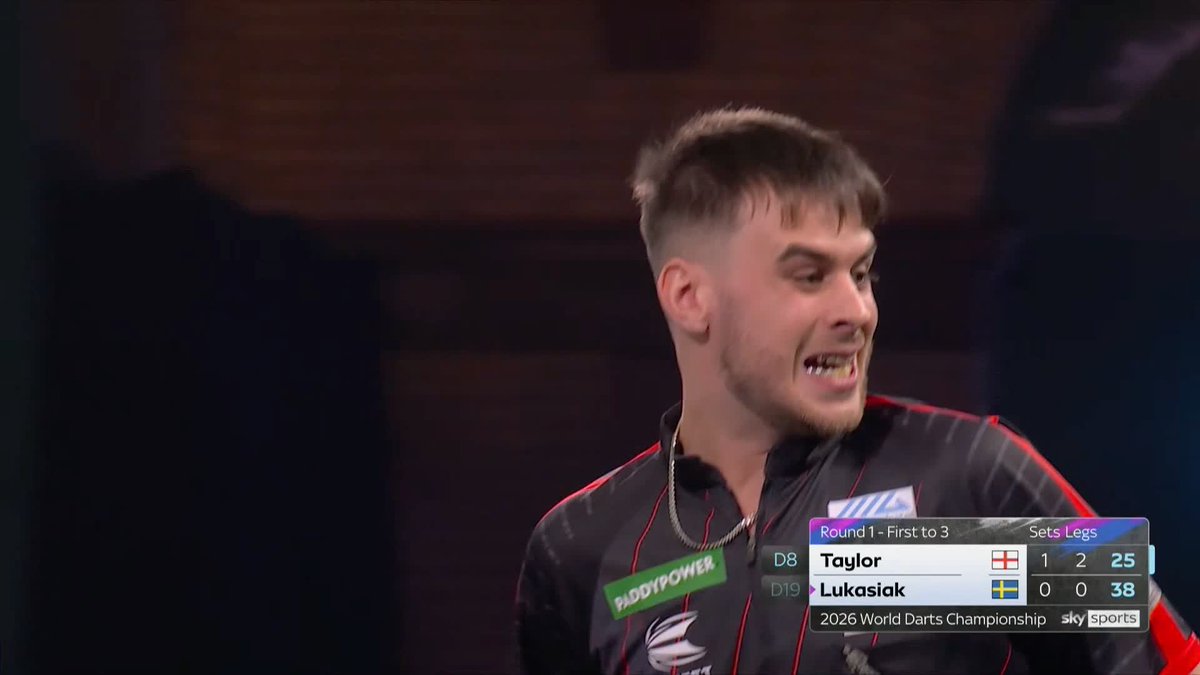 THE TOWER TAKING CHARGE! Dom Taylor has won all six legs on offer in this affair, cruising to a 2-0 advantage against Oskar Lukasiak! 📺 #WCDarts | R1