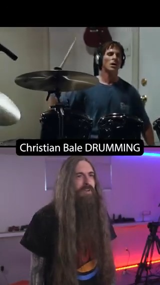 Christian Bale drumming to PANTERA