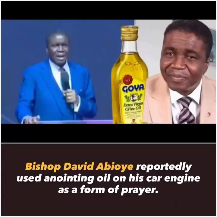 “When I was told it would cost 2 million to replace my car parts, I poured anointing oil into the engine and commanded it to work. It started right away." -Bishop David Abioye