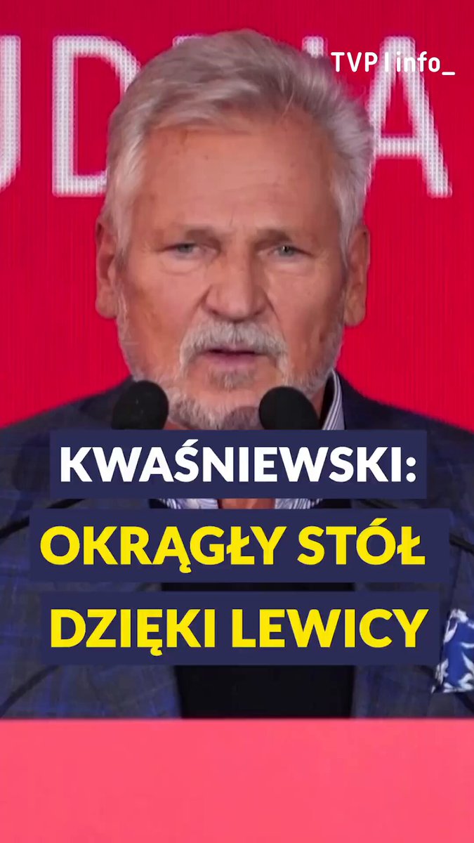 💬 "To dzięki odwadze i wyobraźni środowisk lewicowych doszło do Okrągłego Stołu" - podkreślił Aleksander Kwaśniewski podczas kongresu wyborczego Lewica.