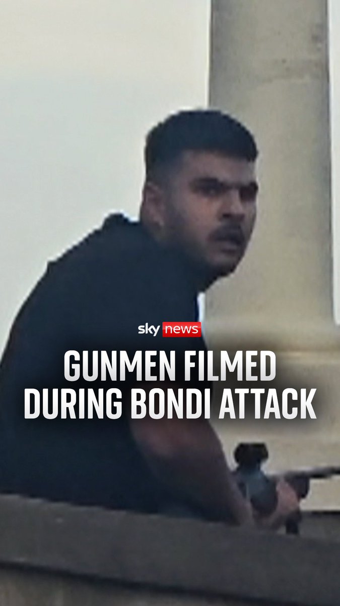 Sky News has obtained footage of the gunmen around Bondi Beach during the terror attack. One of the gunmen has been named as 24-year-old Naveed Akram.