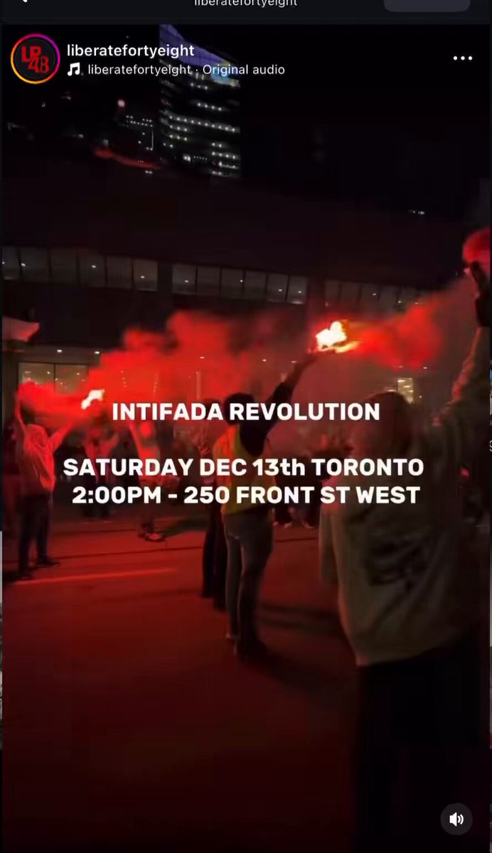 Last night in TORONTO 🇨🇦 pro Palestine activists gathered for “Long Live the INTIFADA Revolution” Meanwhile in Australia a Hanukkah Terrorist attack took place targeting Jewish people Time to put an end to this violence