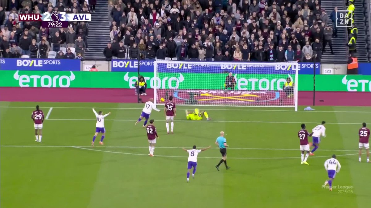 AYYYY ROGERS ¡QUÉ PEDAZO DE GOL! 🚀 Sin pensarlo y hasta al fondo de la red 🥅 #PremierLeagueDAZN 🏴󠁧󠁢󠁥󠁮󠁧󠁿 #WestHam #AstonVilla