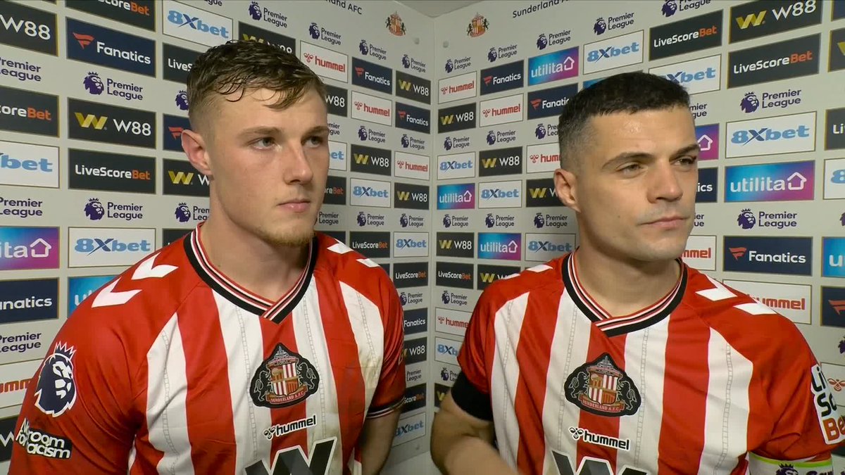 "Where we are is amazing" Granit Xhaka and Dan Ballard are feeling proud after Sunderland beat Newcastle in the Wear-Tyne derby 👏