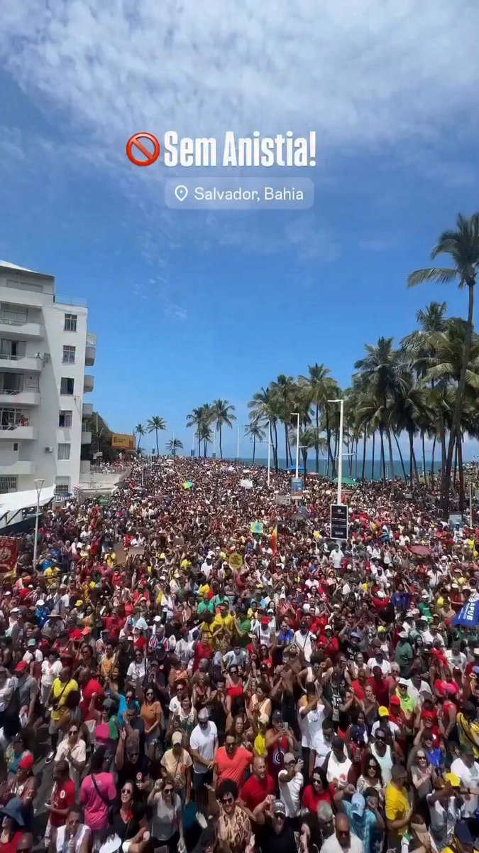 Na Bahia o povo já está nas ruas contra esse Congresso da Impunidade. Sem anistia pra bandidos!