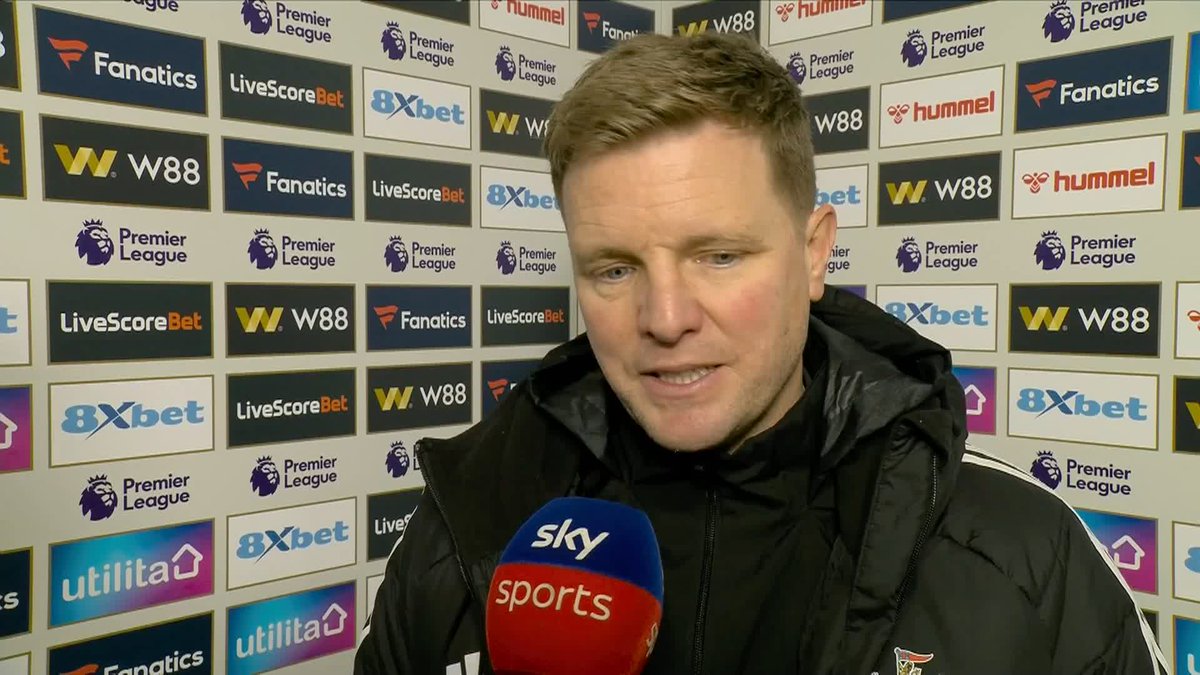 🗣️ "It was decided on a bit of a freak goal from our perspective." Eddie Howe says Newcastle's 'quality' was missing today in their Tyne-Wear derby defeat.