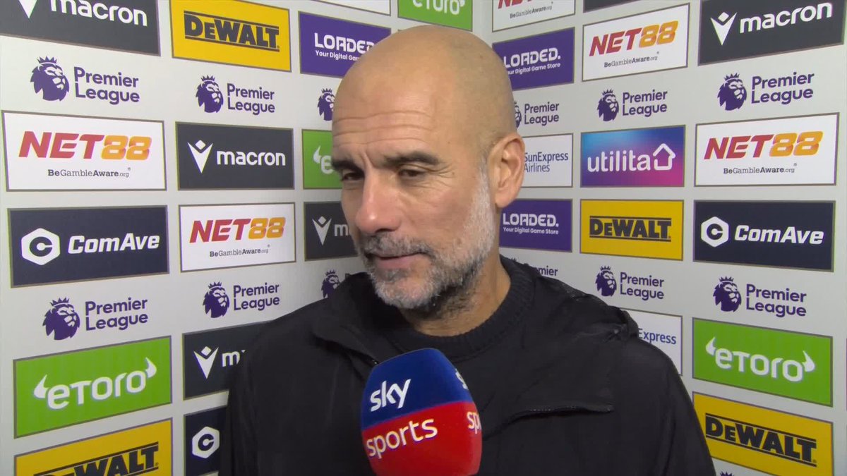 "Erling is there to score goals but also he keeps the ball" Pep Guardiola says Erling Haaland was outstanding for Manchester City in the second half against Crystal Palace 👏