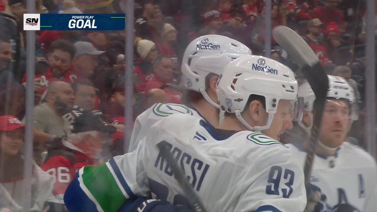 THAT DIDN'T TAKE LONG 🙌 Less than 90 seconds into the game, Zeev Buium has his first point with the Vancouver Canucks!